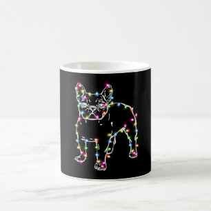 Frenchie met Kerstverlichting Vrolijk Kerstfeest Koffiemok