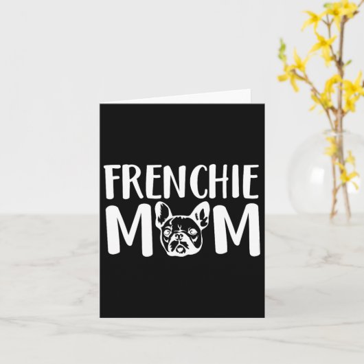 Frenchie Moeder Franse Bulldog Eigenaar Hond Liefh Kaart (Gele Bloem)