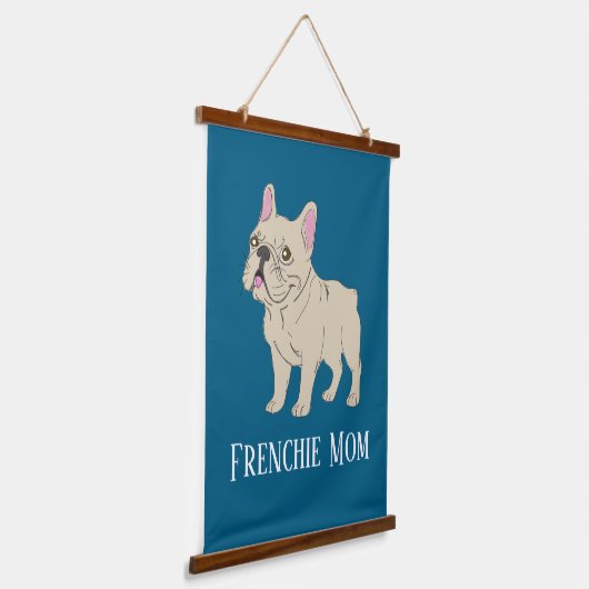 Frenchie Moeder Hangend Wandkleed (Gebogen)