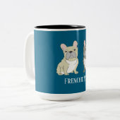 Frenchie Moeder Tweekleurige Koffiemok (Voorkant links)