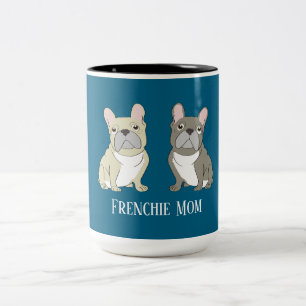 Frenchie Moeder Tweekleurige Koffiemok