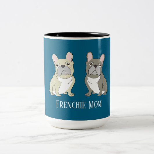 Frenchie Moeder Tweekleurige Koffiemok (Center)