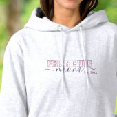 Frenchie Moeder Varsity Script Opgericht Hoodie