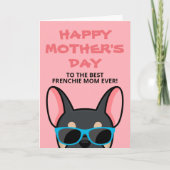 Frenchie Moederdag Zwarte Tan Franse Bulldog Kaart (Voorkant)