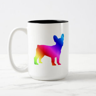 Frenchie-mok koffie tweekleurige koffiemok