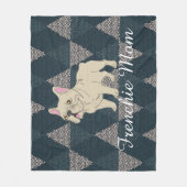 Frenchie Mom Fleece Deken (Voorkant)
