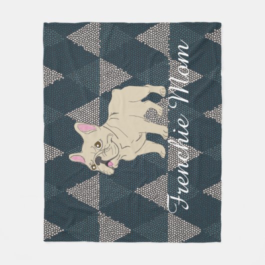 Frenchie Mom Fleece Deken (Voorkant)