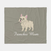Frenchie Mom Fleece Deken (Voorkant (Horizontaal))