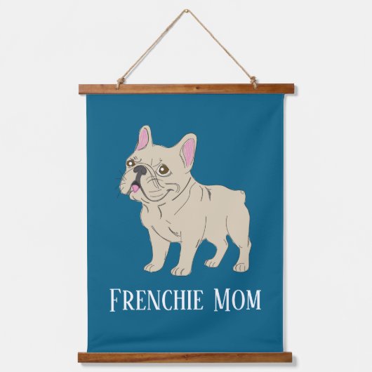 Frenchie Mom Hangend Wandkleed (Voorkant)