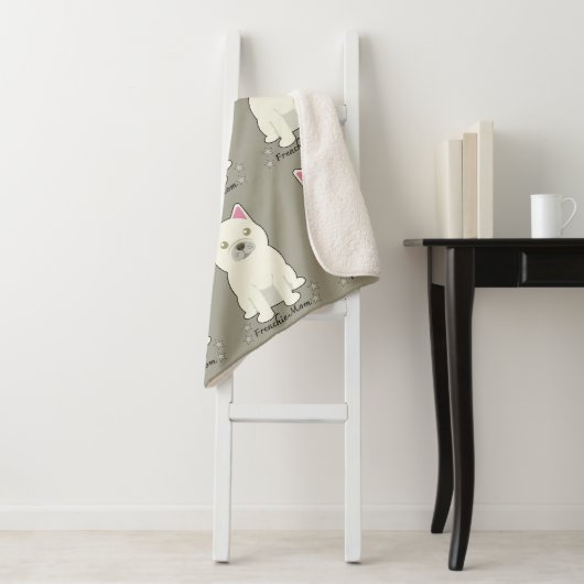 Frenchie Mom Sherpa Deken (In situ)