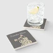 Frenchie Mom Stenen Onderzetter (Zijkant)