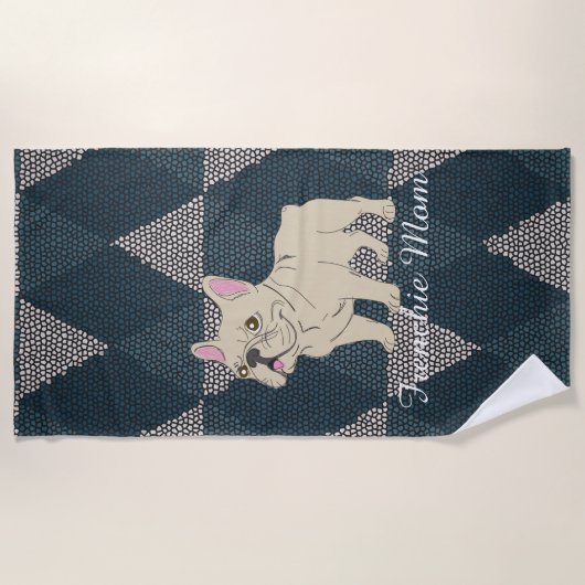 Frenchie Mom Strandlaken (Voorkant)