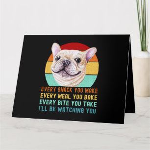 Frenchie of French Bulldog Dog Elke snack die je m Kaart