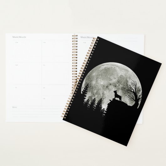 Frenchie On Mountain Halloween Theme Shirts Gift Planner (Display)