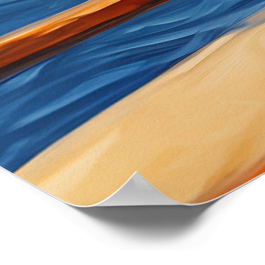 Frenchie op de boot poster (Hoek)