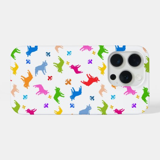 Frenchie op klaar iPhone hoesje (Achterkant horizontaal)