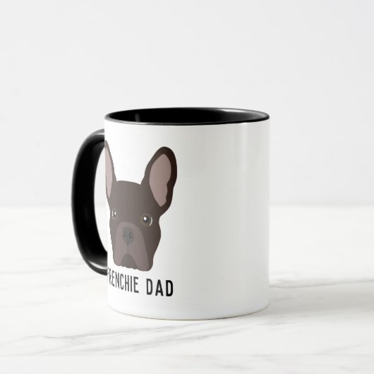 Frenchie Pap Brown French Bulldog Mok (Voorkant links)