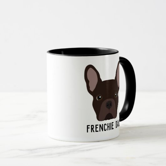 Frenchie Pap Brown French Bulldog Mok (Voorkant rechts)