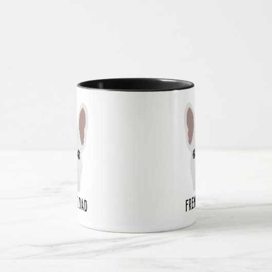 Frenchie Pap White Bulldog Mok (Midden)