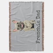 Frenchie Papa Deken (Voorkant Verticaal)