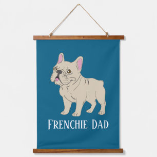 Frenchie papa hangend wandkleed