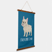Frenchie papa hangend wandkleed (Gebogen)