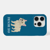 Frenchie papa iPhone hoesje (Achterkant horizontaal)