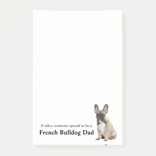 Frenchie papa Post It Notes (Voorkant)