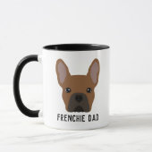 Frenchie Papa Rode Reu Franse Bulldog Mok (Links)