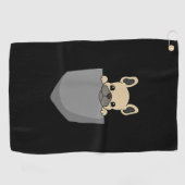 Frenchie Pocket Funny French Bulldog Gift Golfhanddoek (Horizontaal)