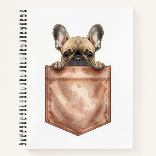 Frenchie Pocket Journal | Cute Dog Mom Notebook Notitieboek (Voorkant)