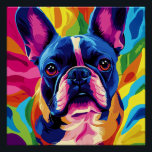 Frenchie Pop Art Perfect Poster<br><div class="desc">🐾 geniet van een kleurrijke poptoets met dit levendige ontwerp van Franse bouledoga. Ideaal voor honden- en moderne kunstliefhebbers! 🌈</div>