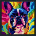 Frenchie Pop Art Perfect Poster<br><div class="desc">🐾 geniet van een kleurrijke poptoets met dit levendige ontwerp van Franse bouledoga. Ideaal voor honden- en moderne kunstliefhebbers! 🌈</div>