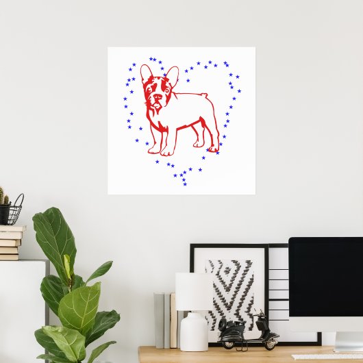 Frenchie Poster (Thuiskantoor)