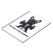 Frenchie Power Lifter Notitieboek (Linkerzijde)