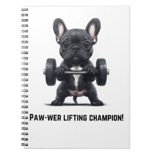 Frenchie Power Lifter Notitieboek
