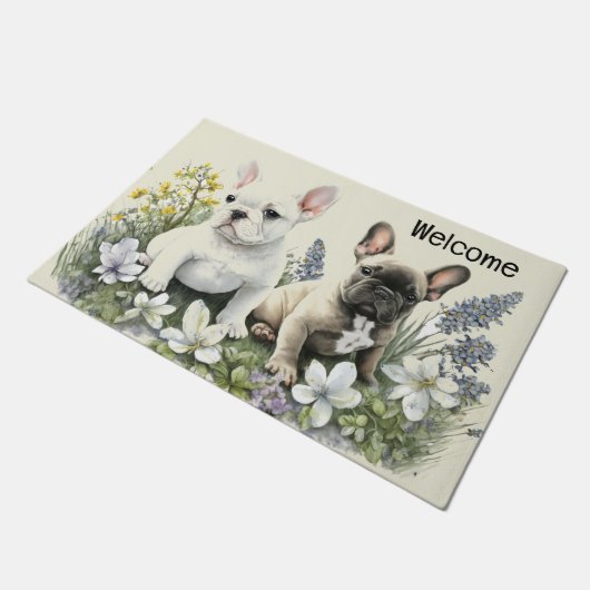 Frenchie Puppies Deurmat (Schuin)