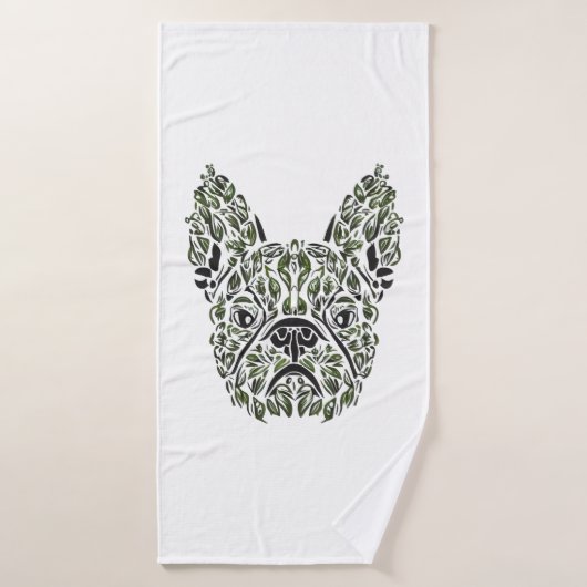 Frenchie Puppy Art Badhanddoek (Badhanddoek)