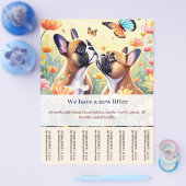 Frenchie puppy te koop flyer (Enkel)