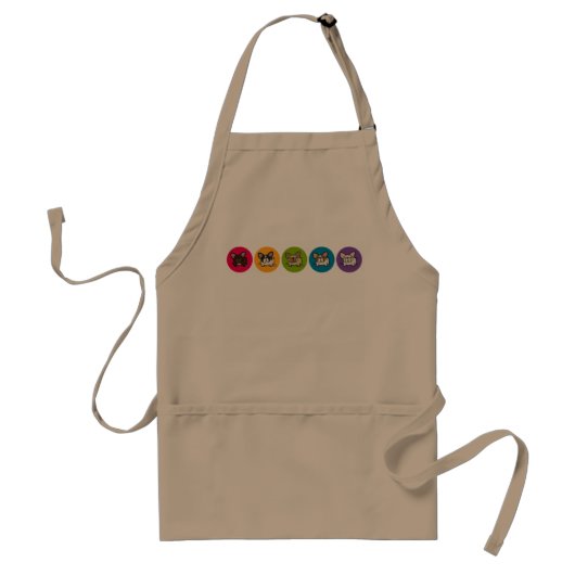 Frenchie Rainbow Standaard Schort (Voorkant)