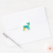 Frenchie Ronde Sticker (Envelop)