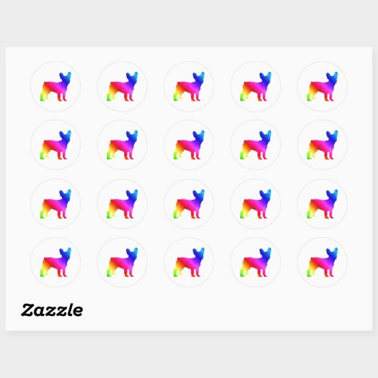 Frenchie Ronde Sticker (Vel)