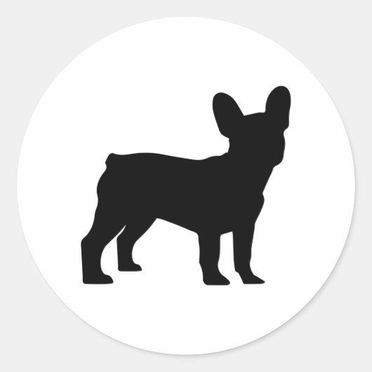 Frenchie Ronde Sticker (Voorkant)