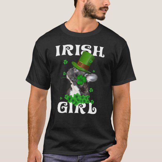 Frenchie Saint Patrick's Day Gift for Frenchies T-shirt (Voorkant)