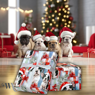 Frenchie Santa Squad Kerstcadeau Cadeaupapier