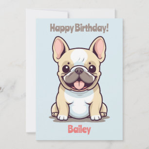Frenchie, schattige Franse Bulldog, Birthday Kaart