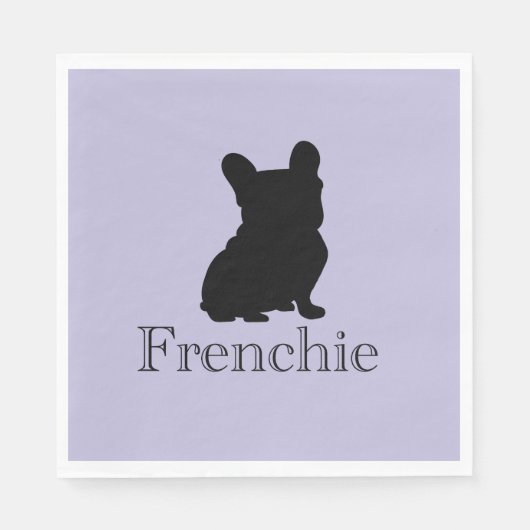 Frenchie silhouette servet (Voorkant)