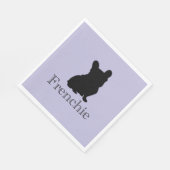 Frenchie silhouette servet (Hoek)