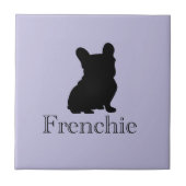 Frenchie silhouette tegeltje (Voorkant)