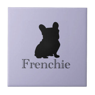 Frenchie silhouette tegeltje